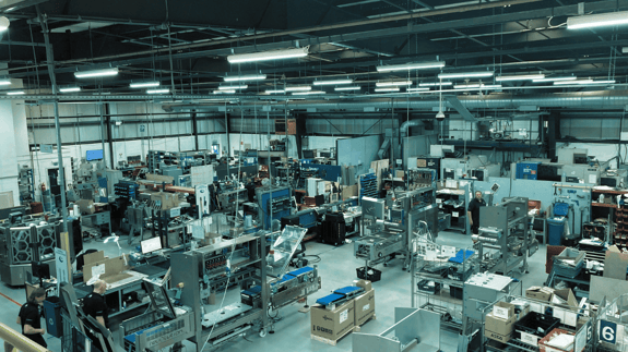 Factory floor using machine monitoring