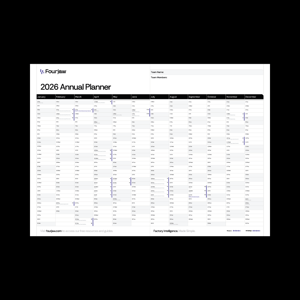 2026 Manufacturing annual wall planner