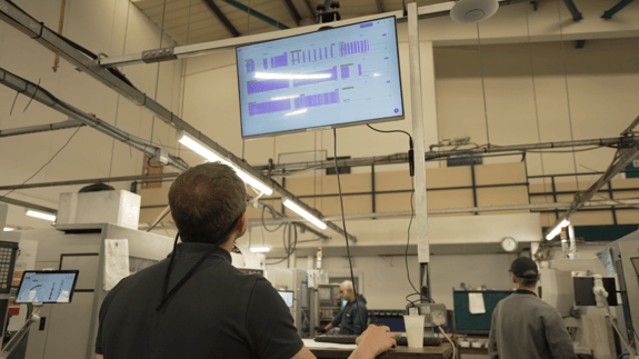 Manufacturing productivity data on factory floor