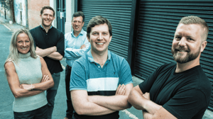 FourJaw co founders with British Business Bank and Mercia Ventures following Investment
