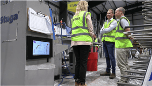 Lister windows and fourjaw on factory floor