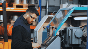 Machine operator at CNC machine