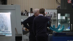 Operations manager looking at shop floor process